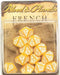 Blood & Plunder Pack of 12 D10 French Nationality Dice - Yellow with White