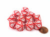 Blood & Plunder Pack of 12 D10 Spanish Nationality Dice - Red with White