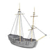 Blood & Plunder Unpainted Plastic Resin Brigantine Ship with Rigging Components