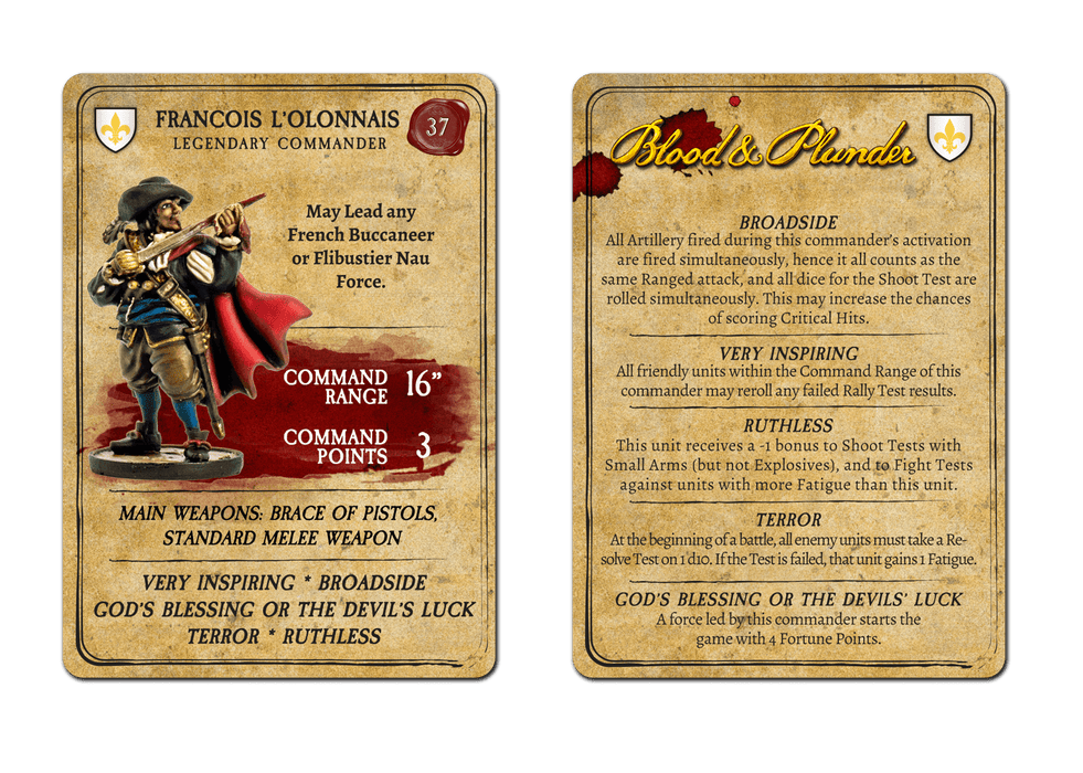 Blood & Plunder: Legendary Figures Francois l’Olonnais Unpainted Metal Miniature