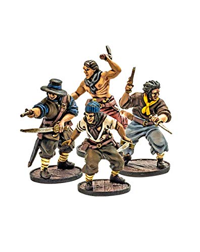 Blood & Plunder English Sea Dogs Unit Pack - 4 Unpainted Metal Miniatures
