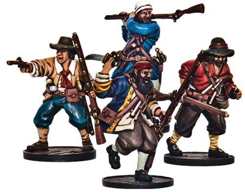 Blood & Plunder: English Forlorn Hope Unit 4p Buccaneer Storming Party Unpainted