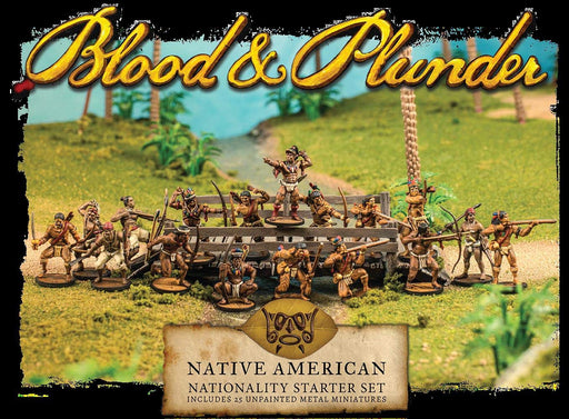 Blood & Plunder Native American Nationality Starter Set-25 Unpainted Metal Minis