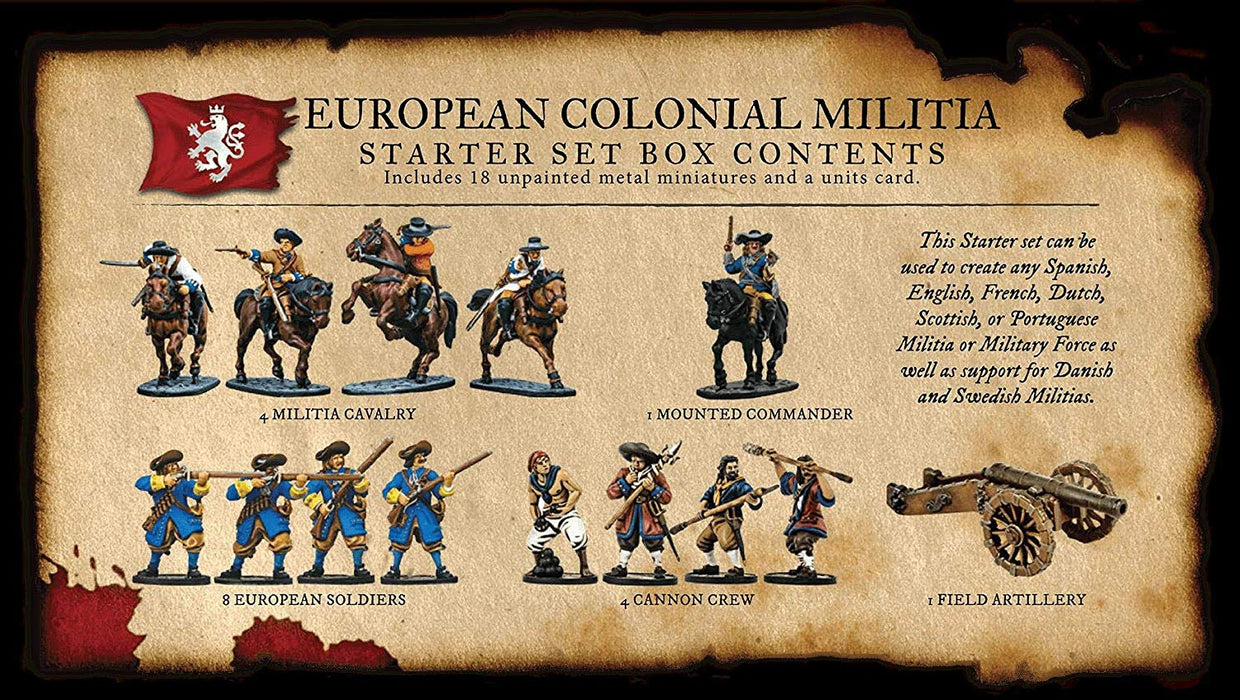 Blood & Plunder European Colonial Militia Nationality Starter Set (25 pieces)