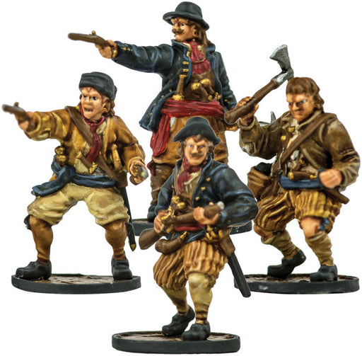 Blood & Plunder Dutch Enter Ploeg Unit (4 Pieces) Unpainted Metal Model Figures