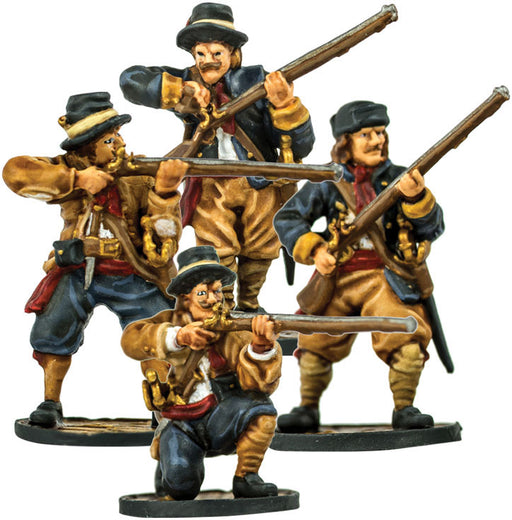 Blood & Plunder Dutch Kapers Unit (4 Pieces) Unpainted Metal Model Figures