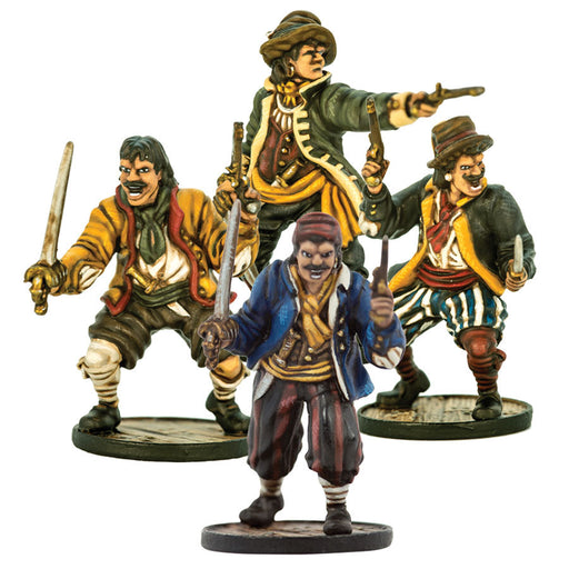 Blood & Plunder Dutch Zeelieden Unit (4 Pieces) Unpainted Metal Model Figures