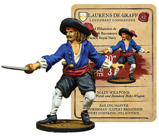 Blood & Plunder French Laurens De Graff Legendary Commander Unpainted Metal