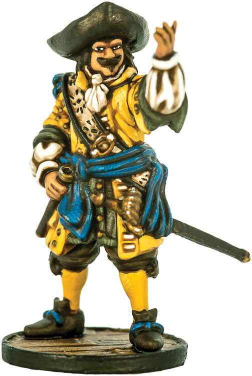 Blood & Plunder Dutch Commander Unpainted Metal Model Figure