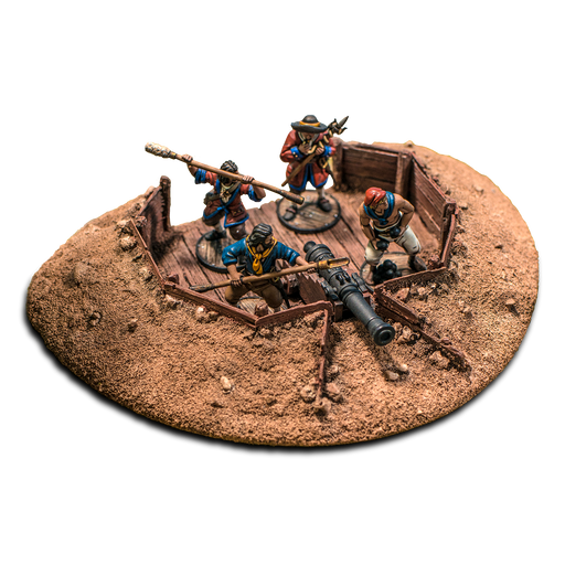 Blood & Plunder Gun Emplacement - 1 Unpainted Plastic Resin Terrain Piece