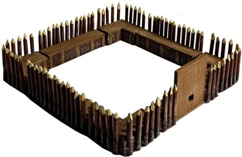 Blood & Plunder Unpainted New World Fortification Pallisade Fort Diorama