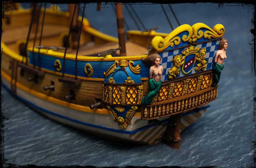 Blood & Plunder 6th Rate Frigate Unpainted Plastic Resin Ship Model