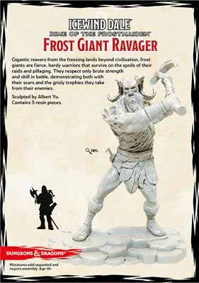 Dungeons and Dragons Icewind Dale: Rime of the Frostmaiden - Frost Giant Ravager - Unpainted Resin Figure