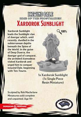 Icewind Dale Rime of the Frostmaiden Unpainted D&D Figure - Xardorok Sunblight