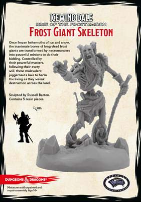 Icewind Dale Rime of the Frostmaiden Unpainted D&D Figure - Frost Giant Skeleton