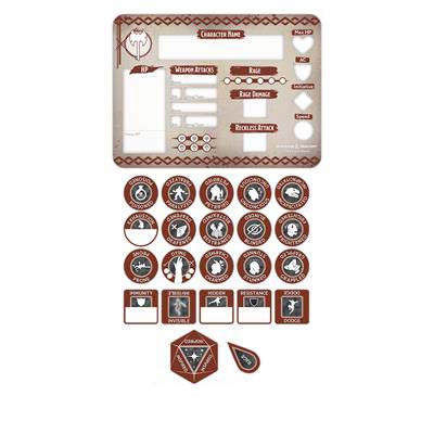 Dungeons and Dragons RPG Token Set - Barbarian
