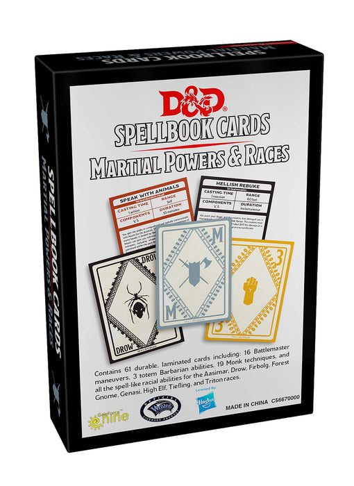 Dungeons and Dragons RPG Spellbook Cards - 61 Card Martial Powers and Races Deck