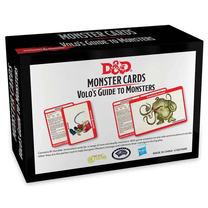 Dungeons and Dragons RPG Monster Cards - Volo's Guide to Monsters