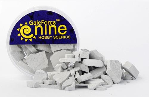 Gale Force Nine Basing and Scenery Hobby Round Container - Concrete Rubble Mix