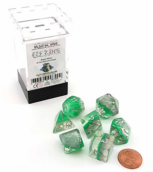 Eclipse Dice 7 Piece Polyhedral DnD Dice Set - Elf King