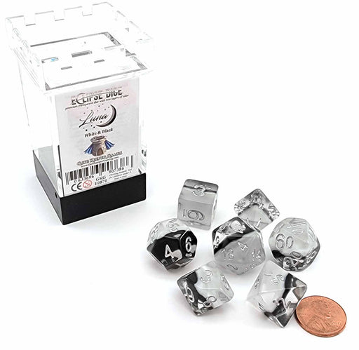 Eclipse Dice 7 Piece Polyhedral DnD Dice Set - Luna