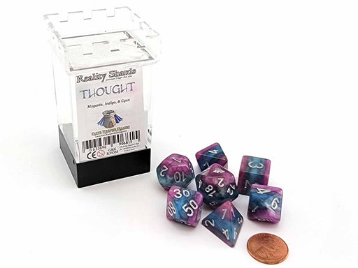 Reality Shard Dice 7 Piece Polyhedral DnD Dice Set - Thought