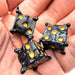 Tiny Epic Skull Shaped Dice, 3 Pieces - Novelty Dice, Black with Gold Pips