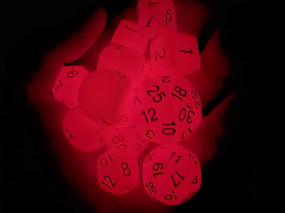 Dungeon Crawl Classics Dice, 14 Pieces - Lawful Wizard Glow