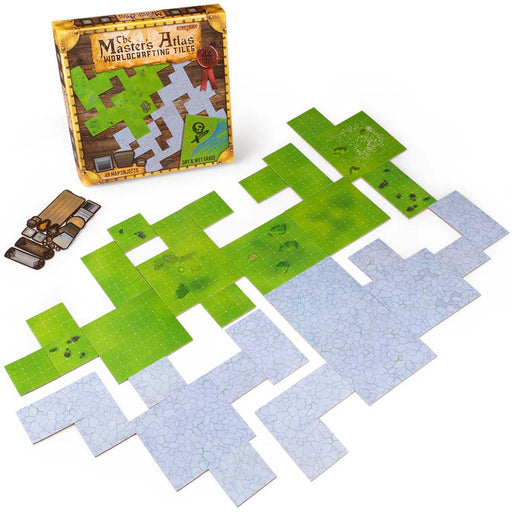 The Master's Atlas Reversible Worldcrafting Tiles - Grass and Stone