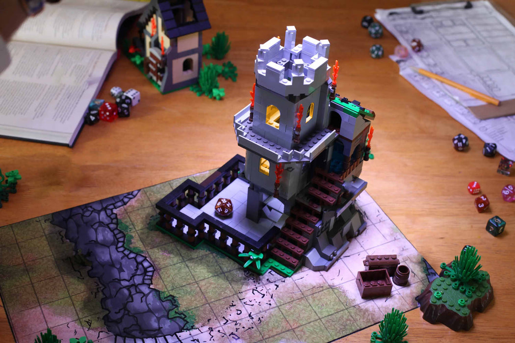 The Wizard's Dice Tower Brick Set and Campaign