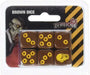 Zombicide: 6 Pack of Brown Dice with Yellow Pips