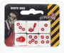 Zombicide: 6 Pack of White Dice with Red Pips
