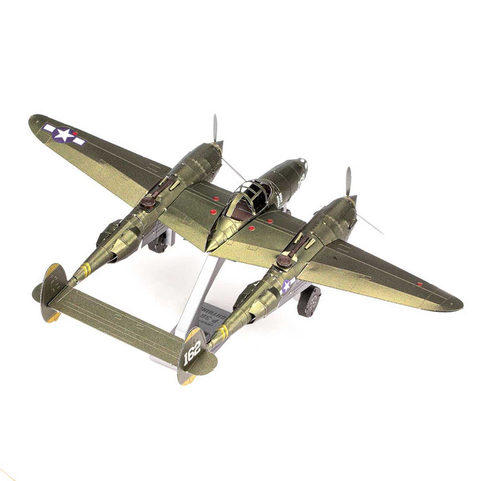 Fascinations ICONX P-38 Lightning Laser Cut 3D Metal Model Kit