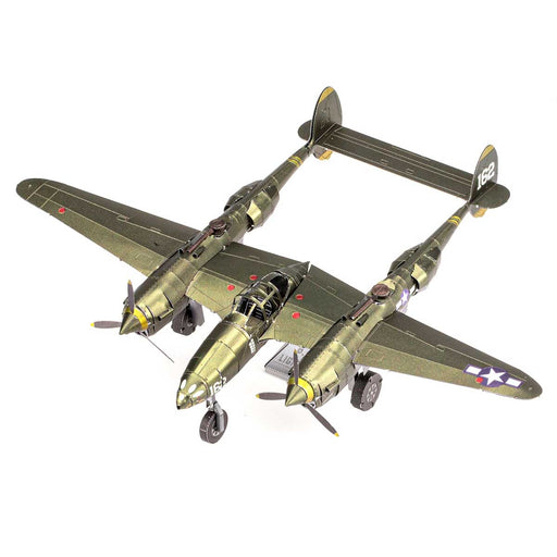 Fascinations ICONX P-38 Lightning Laser Cut 3D Metal Model Kit
