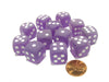 Frosted 16mm D6 Chessex Dice Block (12 Dice) - Purple with White Pips