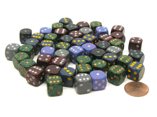 Bag of 50 Speckled Menagerie #3 D6 12mm Small Chessex Dice