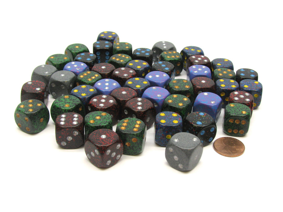 Bag of 50 Speckled Menagerie #3 D6 16mm Chessex Dice