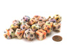 Bag of 20 Festive Polyhedral Dice - Circus with Black Numbers