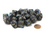Bag of 20 Lustrous Polyhedral Dice - Shadow with Gold Numbers