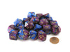 Bag of 20 Gemini Polyhedral Dice - Blue-Purple with Gold Numbers