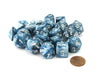 Bag of 20 Lustrous Polyhedral Dice - Slate with White Numbers