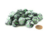 Bag of 20 Gemini Polyhedral Dice - Black-Grey with Green Numbers
