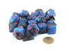 Bag of 20 Gemini Polyhedral Dice - Black-Starlight with Red Numbers