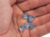 Luminary Borealis 12mm Mini 4 Sided D4 Dice, 6 Pieces - Icicle with Light Blue