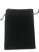 Large 6in x 8in Velvet Dice Bag with Satin Lining - Black with Black Lining