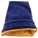 Standard 4in x 6in Velvet Dice Bag with Satin Lining - Blue with Gold Lining