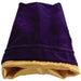 Standard 4in x 6in Velvet Dice Bag with Satin Lining - Purple with Gold Lining