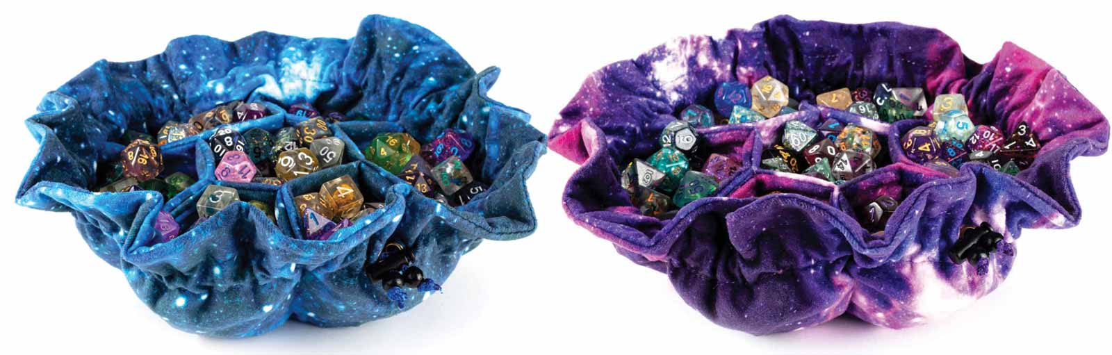 Velvet Compartment Dice Bag with Pockets - Choose your type