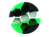 Round Silicone Dice Case - Green, Black, and White