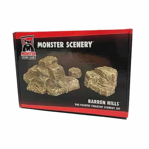 Monster Scenery, Pre-Painted Tabletop Scenery Set: Barren Hills